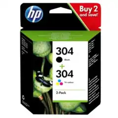 HP Blekkpatron Pakke No.304 Sort/Farge (4ml/2ml)