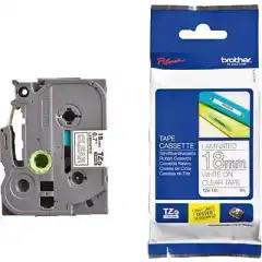 Brother P-Touch Tape Hvit på Klar 18mm (8m)