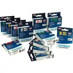 DYMO Labeltape 9mm S0720740 sort/grønn