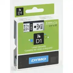 Dymo 43613 D1 Tape Sort på Hvit 6mm (7m) S0720780