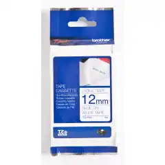 Brother P-Touch Tape Blå på Hvit Textil 12mm (3m)