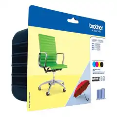 Brother Blekkpatron Pakke LC-229XL Sort/CMY (1x48.2ml/3x11.8ml) (2.400 /3x1.200 sider)