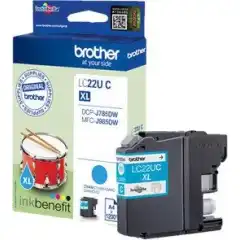 Brother Blekkpatron LC-22UC Cyan (1.200 sider)