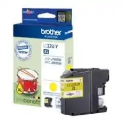 Brother Blekkpatron LC-22UY Gul (1.200 sider)