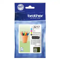 Brother Blekkpatron Pakke LC-3217 Sort/CMY (15ml/3x9ml) (4x550 sider)