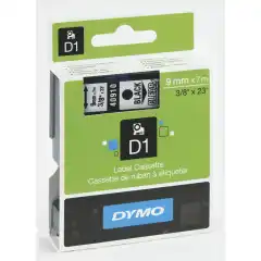 Dymo 40910 D1 Tape Sort på Klar 9mm (7m) S0720670