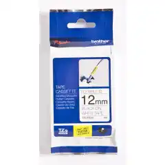 Brother P-Touch Tape Sort på Hvit 12mm Flexible ID (8m)