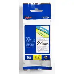 Brother P-Touch Tape Sort på Klar 24mm (8m)