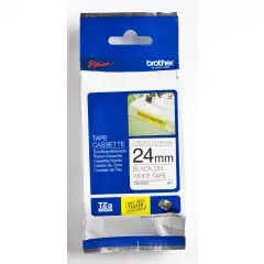 Brother P-Touch Tape Sort på Hvit 24mm Ekstra Klebende (8m)