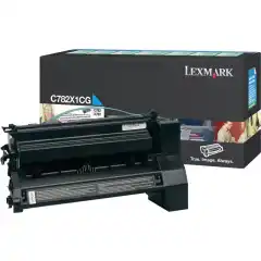 Lexmark Toner Cyan C782X1CG Ekstra Høykapasitet (15.000 sider)