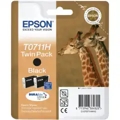 Epson Blekkpatron T0711H Sort Høykapasitet 2stk (2x11.1ml)