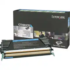 Lexmark Toner Cyan C734A1CG (6.000 sider)