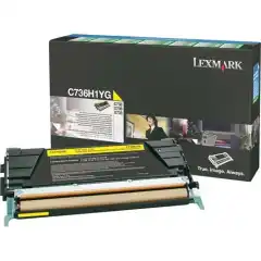 Lexmark Toner Gul C736H1YG Høykapasitet (10.000 sider)