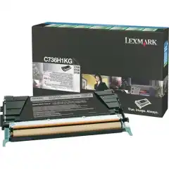 Lexmark Toner Sort C736H1KG Høykapasitet (12.000 sider)