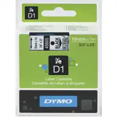 Dymo D1 Tape Sort på Klar 19mm (7m) S0720820