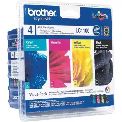 Brother Blekkpatron Pakke LC-1100 Sort/CMY (9.5/3x5.5ml) (450/3x325 sider)
