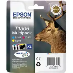 Epson Blekkpatron Pakke T1306 CMY Høykapasitet (3x10.1ml)