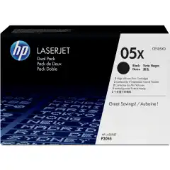 HP Toner 05XD Sort Høykapasitet 2stk (2x6.500 sider)