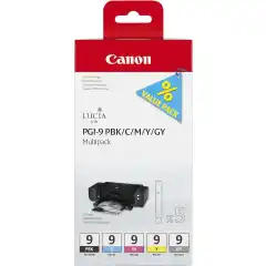 Canon Blekkpatron Pakke PGI-9 PBK/C/M/Y/GY (5x14ml)