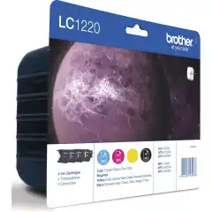 Brother Blekkpatron Pakke LC-1220 Sort/CMY (4x300 sider)