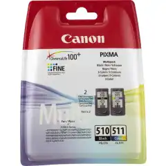 Canon Blekkpatron Pakke PG-510/CL-511 Sort/Farge (9ml/9ml)