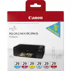 Canon Blekkpatron Pakke PGI-29 CMY/PC/PM/R (6x36ml)