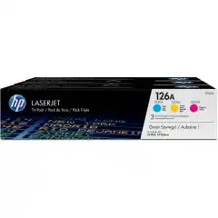 HP Tonerpakke 126A Cyan/Magenta/Gul (3x1.000 sider)