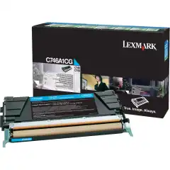 Lexmark Toner Cyan C746A1CG Return (7,000 sider)