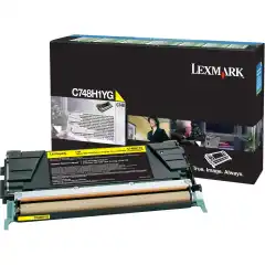 Lexmark Toner Gul Høykapasitet C748H1YG Return (10,000 sider)