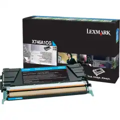 Lexmark Toner Cyan X746A1CG Return (7,000 sider)