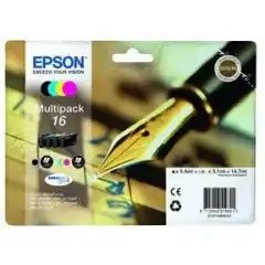 Epson Blekkpatron Pakke No.16 Sort/CMY (5.4ml/3x3.1ml)