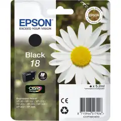 Epson Blekkpatron No.18 Sort (5ml)