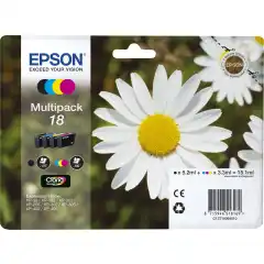 Epson Blekkpatron Pakke No.18 Sort/CMY (5ml/3x3ml)