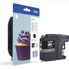 Brother Blekkpatron LC-123BK Sort (11ml) (600 sider)