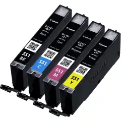 Canon Blekkpatron Pakke CLI-551 BK/CMY (4x7ml)