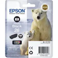 Epson Blekkpatron No.26 Foto Sort (4.7ml)