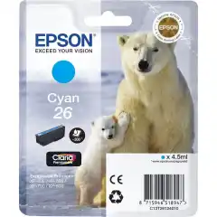 Epson Blekkpatron No.26 Cyan (4.5ml)
