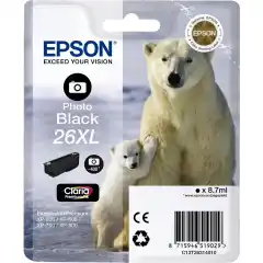 Epson Blekkpatron No.26XL Foto Sort Høykapasitet (8.7ml)