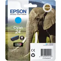 Epson Blekkpatron No.24 Cyan (4.6ml) (360 sider)