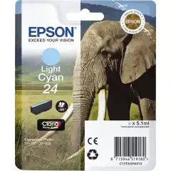 Epson Blekkpatron No.24 Lys Cyan (5.1ml) (360 sider)