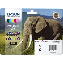 Epson Blekkpatron Pakke No.24 Sort/CMY/LC/LM (5.1/3x4.6/2x5.1ml)