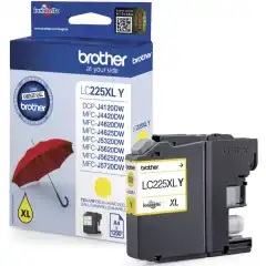 Brother Blekkpatron LC-225XLY Gul Høykapasitet (11.8ml) (1.200 sider)