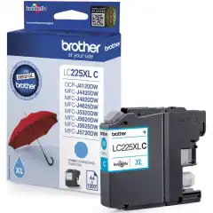 Brother Blekkpatron LC-225XLC Cyan Høykapasitet (11.8ml) (1.200 sider)