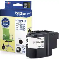 Brother Blekkpatron LC-229XLBK Sort Høykapasitet (48.2ml) (2.400 sider)