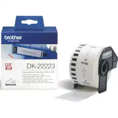 Brother DK22223 Løpende Taperull Sort på Hvit 50mm (30.48m)