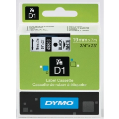 Dymo 45803 D1 Tape Sort på Hvit 19mm (7m) S0720830
