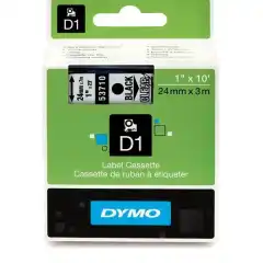 Dymo D1 Tape Sort på Klar 24mm (7m) S0720920