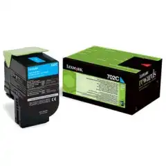 Lexmark Toner 702C Cyan (1.000 sider)