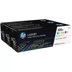 HP Tonerpakke 305A Cyan/Magenta/Gul (3x2.600 sider)