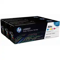 HP Tonerpakke 304A Cyan/Magenta/Gul (3x2.800 sider)